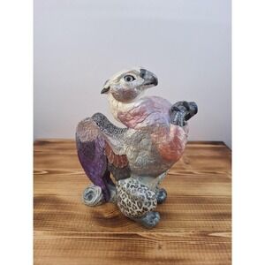 Vintage Windstone Editions Griffin Pena 04 Iridescent‎ Pink Purple Leopard Print